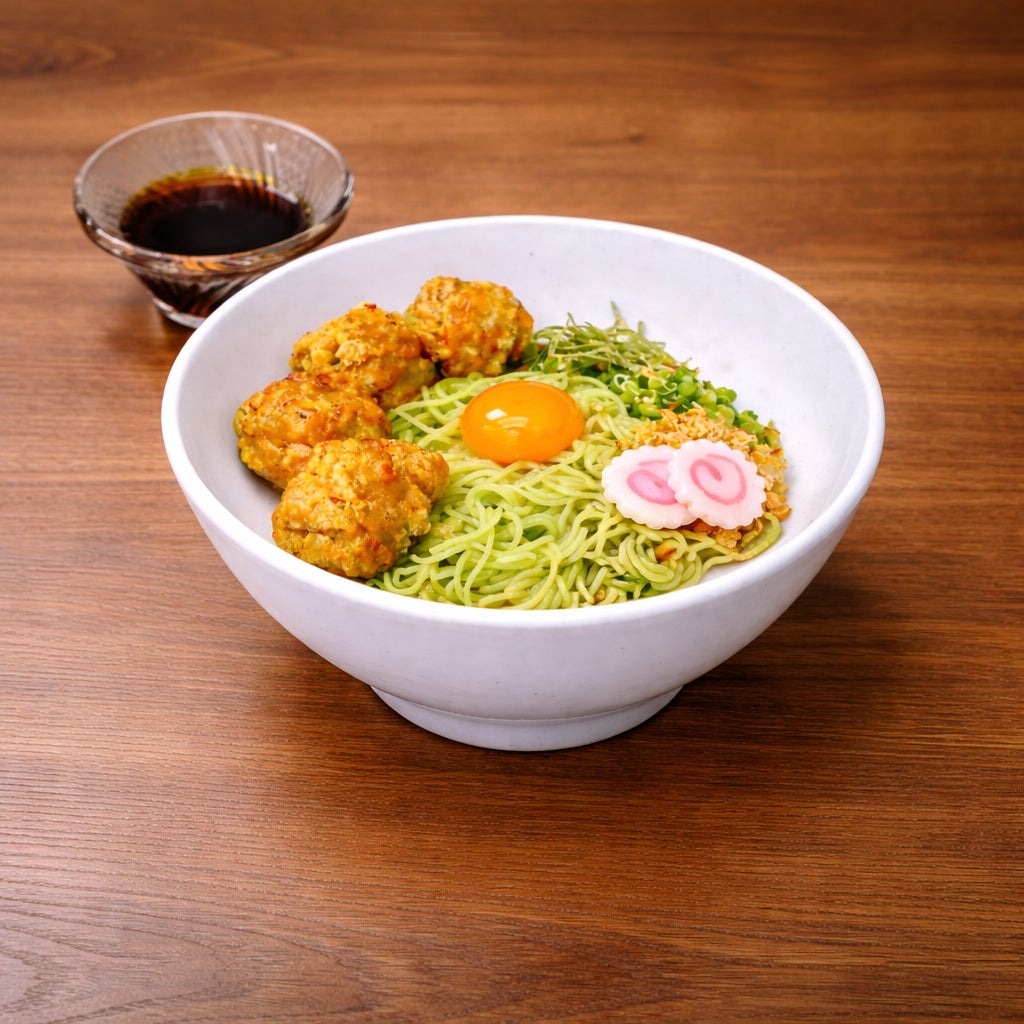 讃岐麺処どろがめの(並)鶏の唐揚げざるぶっかけの写真