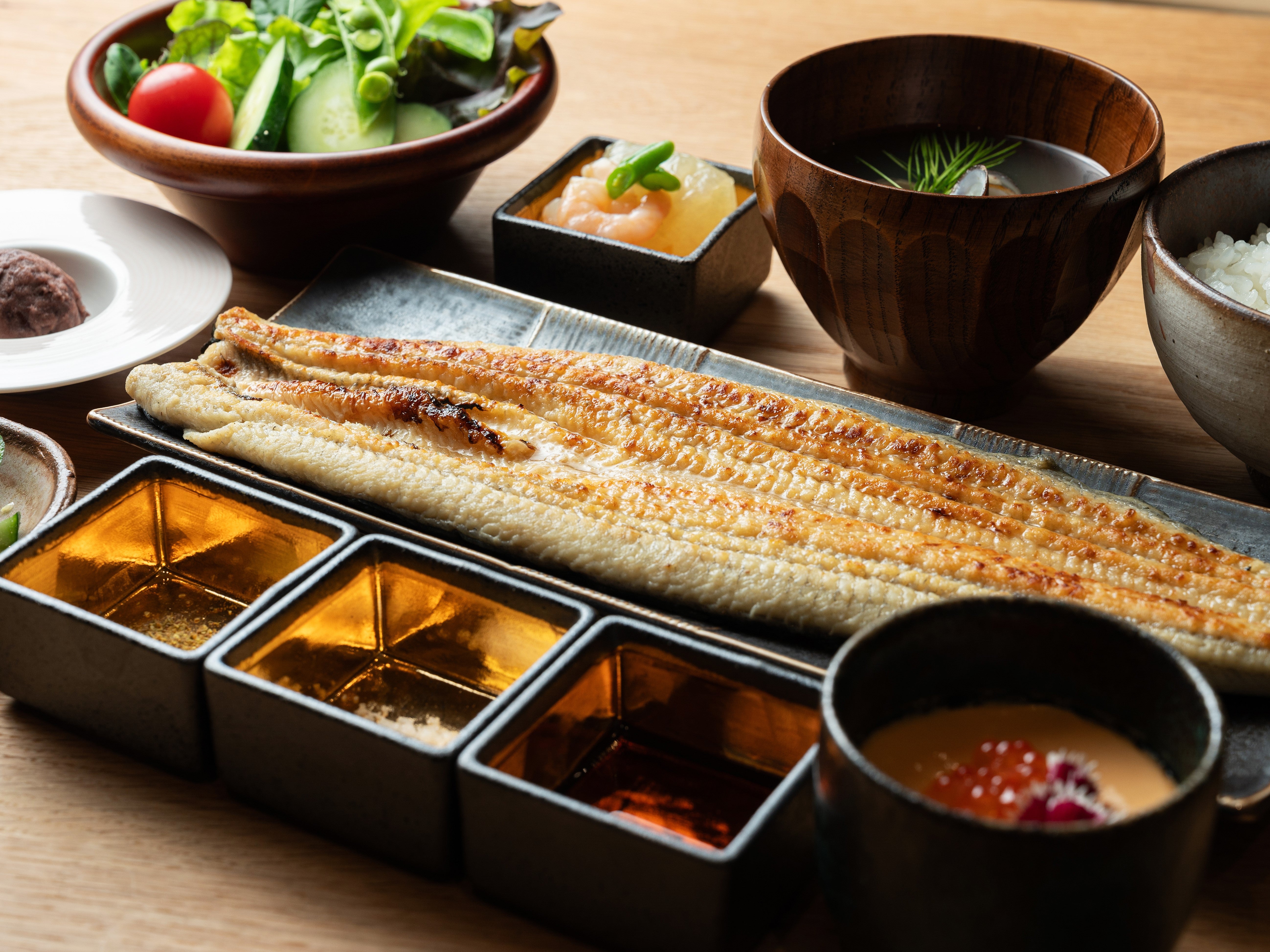 Tiz庵善のうなぎ白醤油焼き御膳の写真