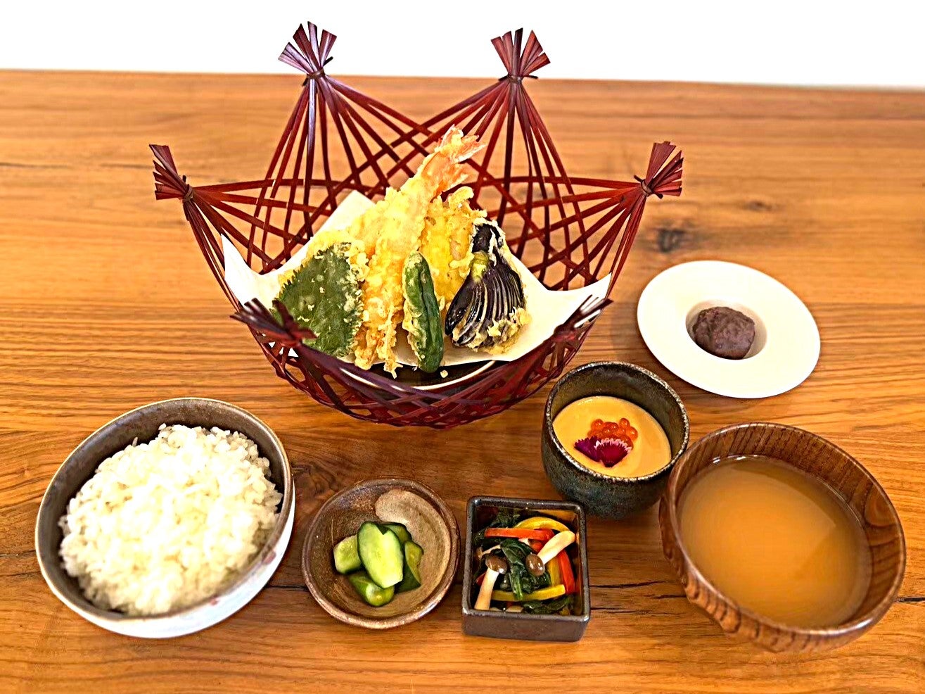 Tiz庵善の天麩羅御膳の写真