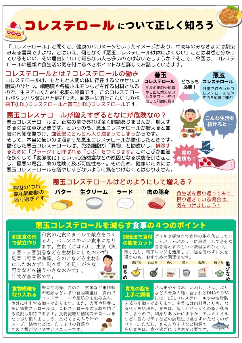 「コレステロール」について、ご紹介します！の写真