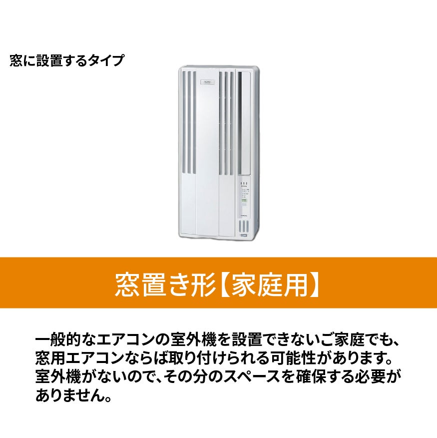 エアコン総本舗+ 江東住吉店の 家庭用エアコン【窓置きエアコン】の写真