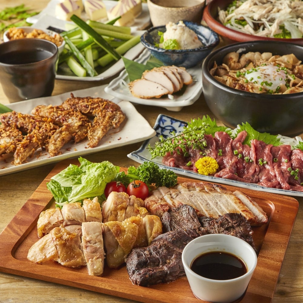 喜一途　KITTOの【肉の匠コース】2.5時間飲み放題！牛・豚・鶏の3味盛りや馬肉香味刺し等全8品4000円の写真