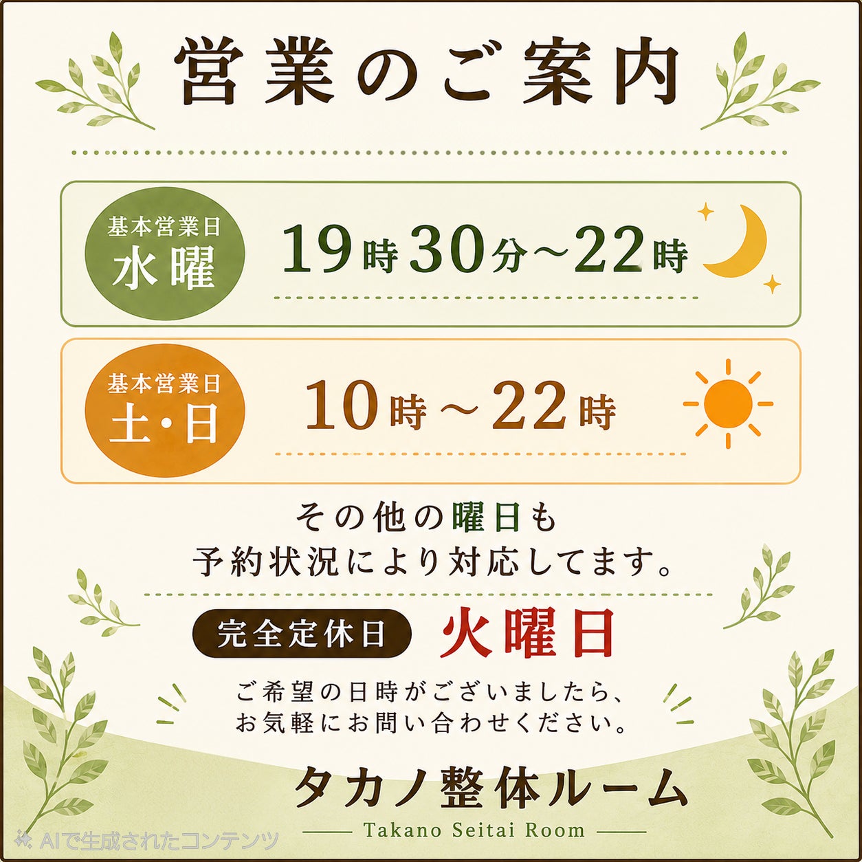 基本営業日以外も対応の写真