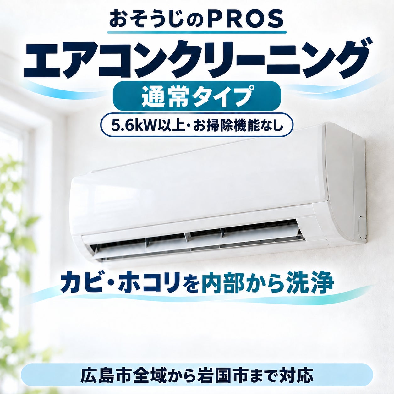 おそうじのＰＲＯＳの通常タイプエアコン（5.6kw以上）1台の写真