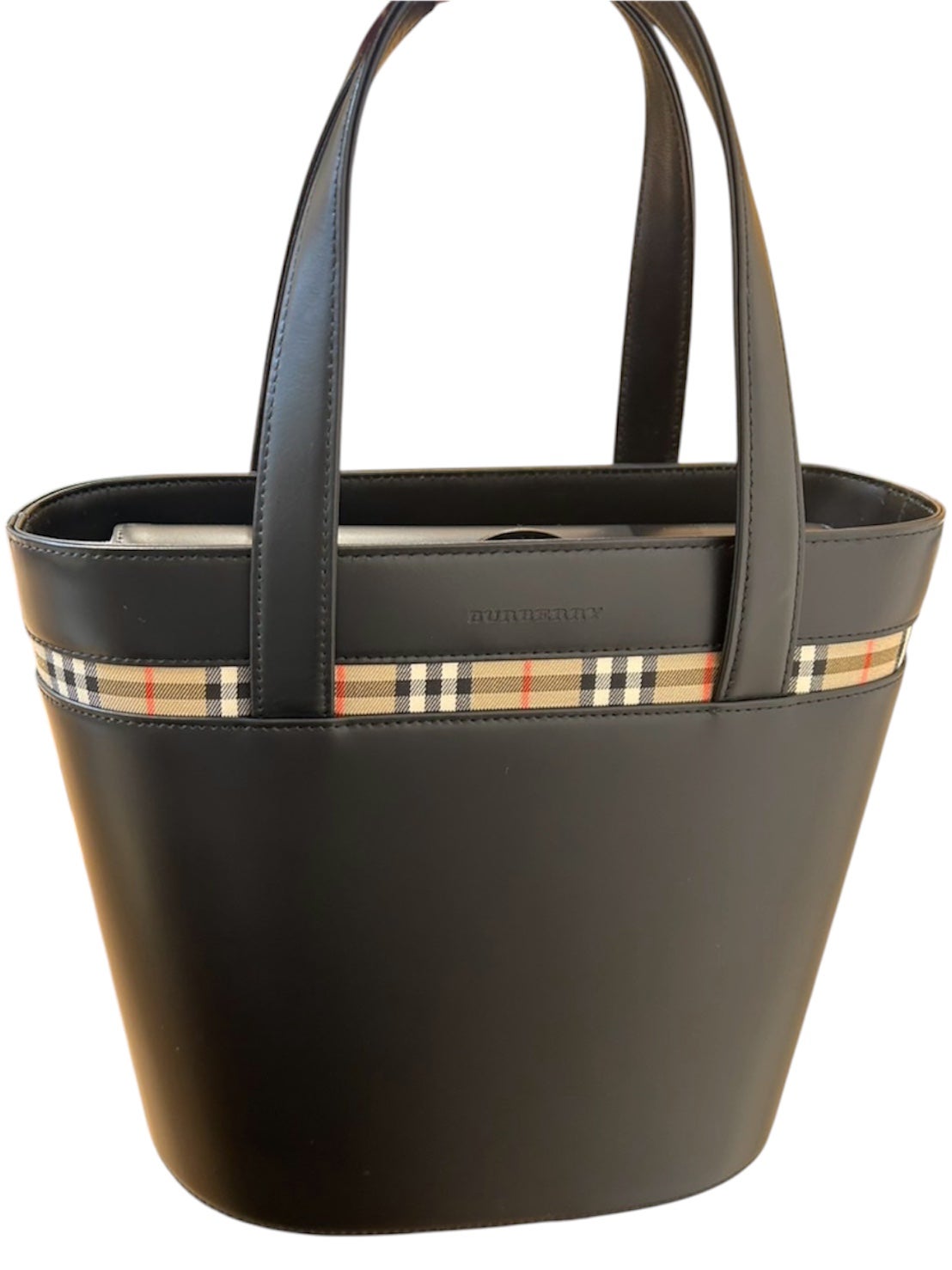バーバリー（BURBERRY）レザーハンドバッグをお買取りさせていただきました！の写真