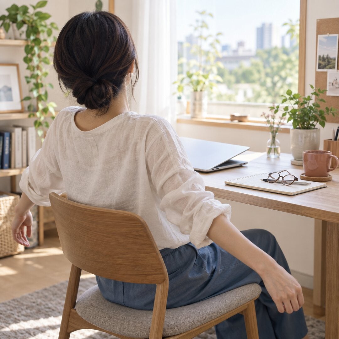 肩と首が重く感じる日の休み方の写真