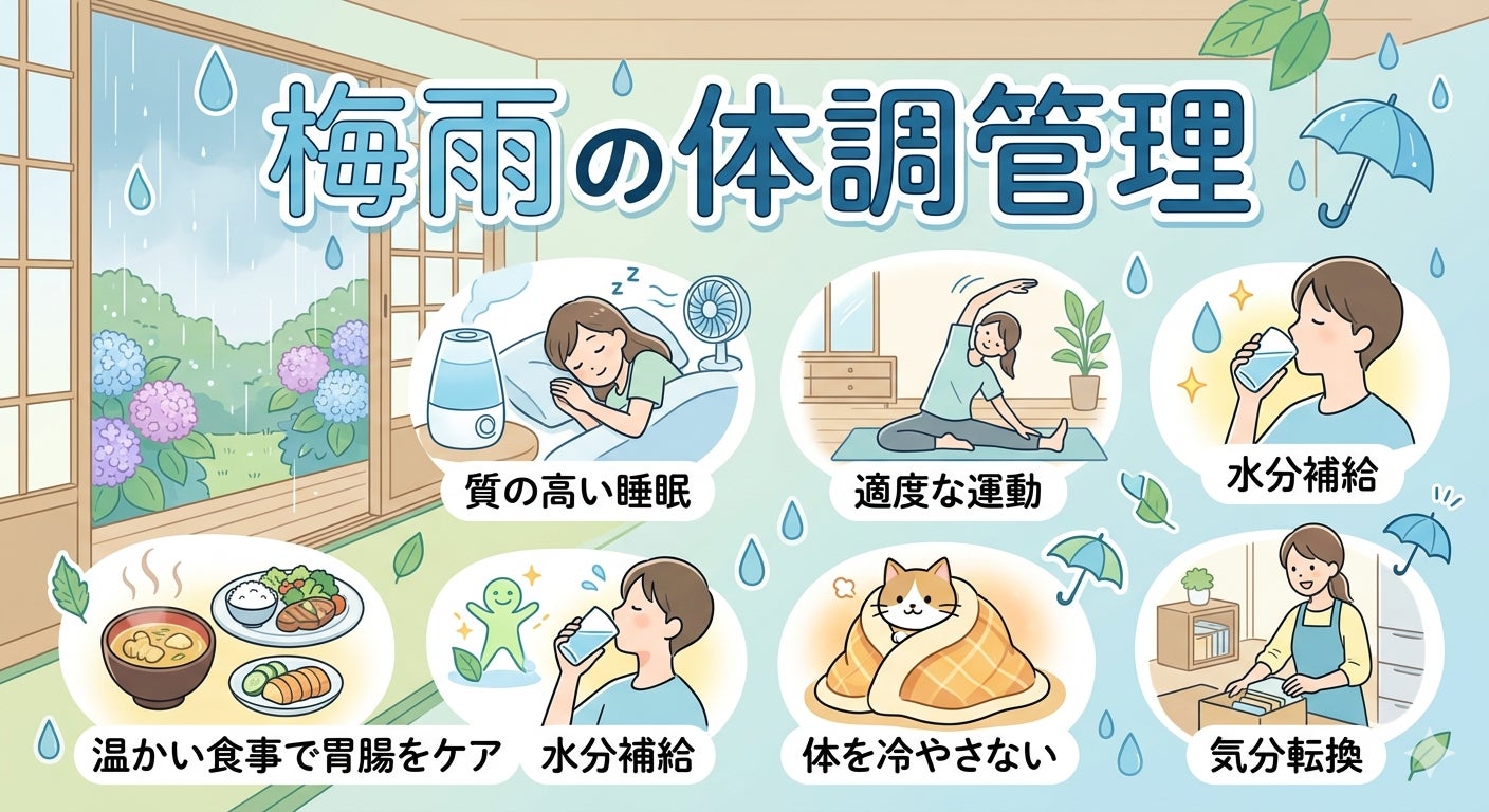 梅雨の体調管理の写真