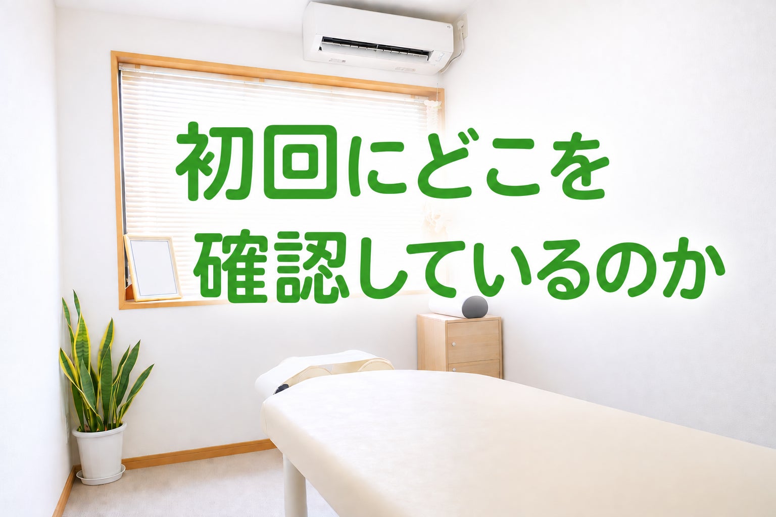 初回にどこを確認しているのかの写真