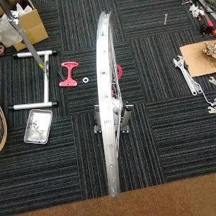 車輪「ぐにゃぐにゃ」の修理の写真