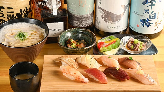 鮨 奉弘の【お土産付き】日本酒飲み放題付/和牛付/ラーメン食べ放題 大将お任せコースの写真