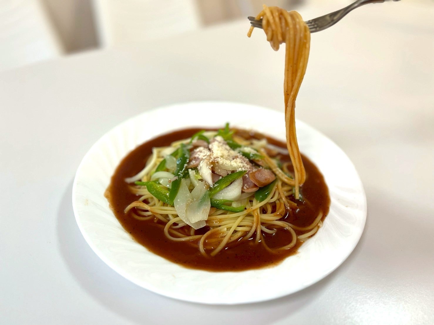 ハートのあんかけスパゲティの写真