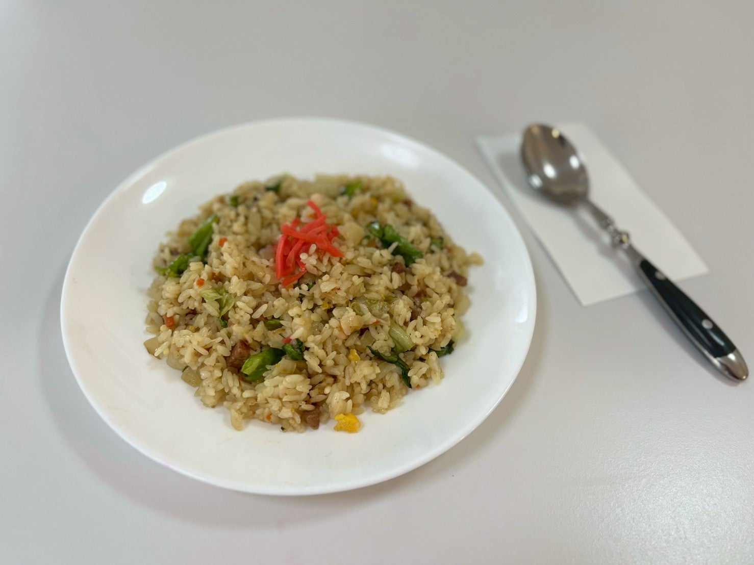 ハートの青菜チャーハンの写真