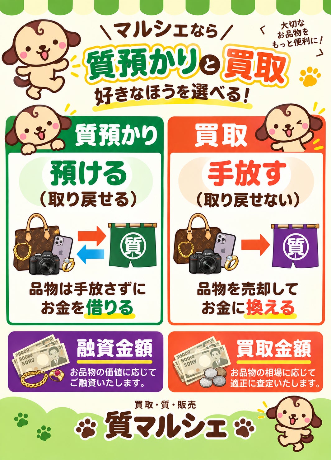 質マルシェは質預かりと買取を選べます！！の写真