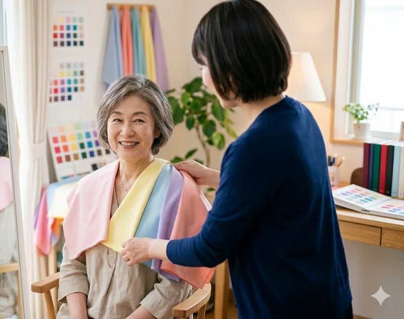 セラピーサロン彩のパーソナルカラー診断の写真